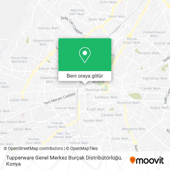 Tupperware Genel Merkez Burçak Distribütörlüğü harita