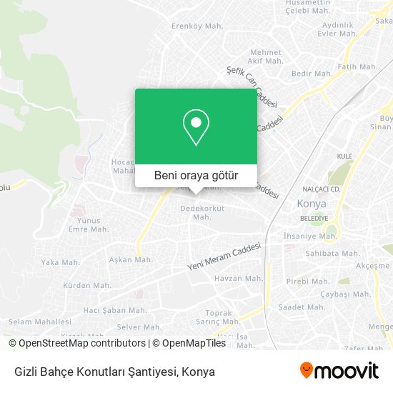 Gizli Bahçe Konutları Şantiyesi harita