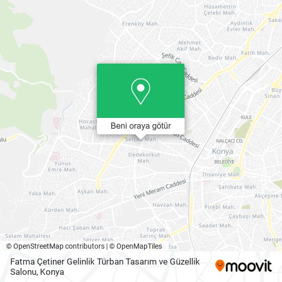 Fatma Çetiner Gelinlik Türban Tasarım ve Güzellik Salonu harita