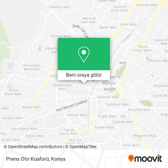 Prens Oto Kuaforü harita