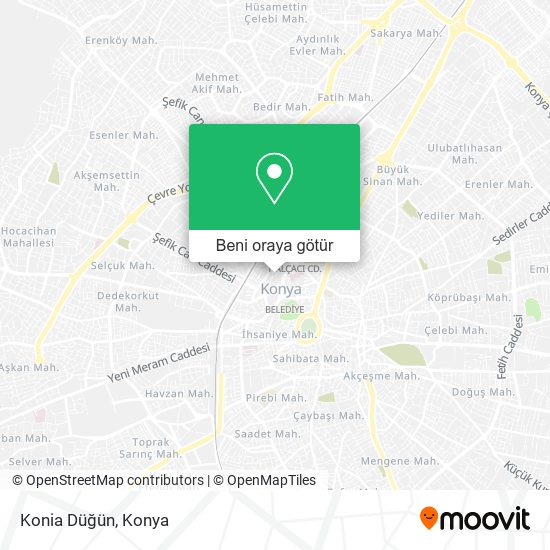 Konia Düğün harita