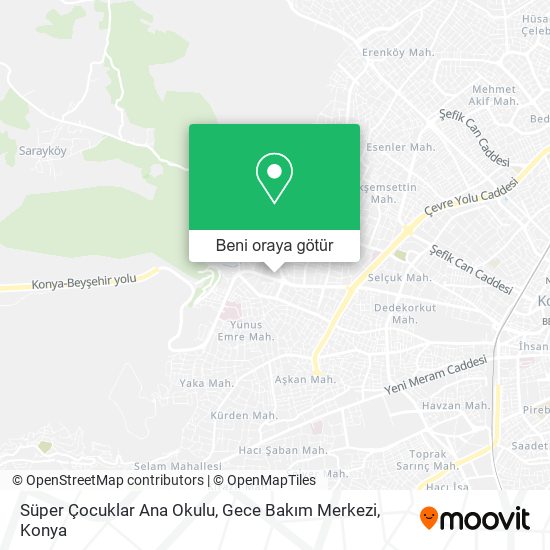 Süper Çocuklar Ana Okulu, Gece Bakım Merkezi harita