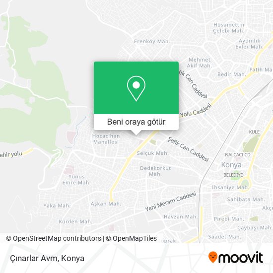 Çınarlar Avm harita