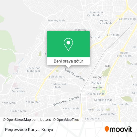 Peşrevzade Konya harita