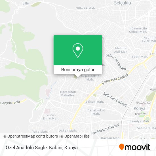 Özel Anadolu Sağlık Kabini harita