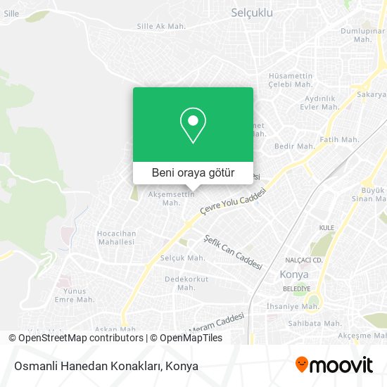 Osmanli Hanedan Konakları harita