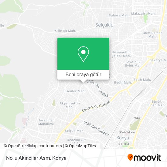 No'lu Akıncılar Asm harita