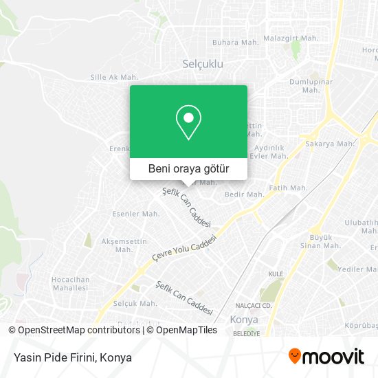 Yasin Pide Firini harita