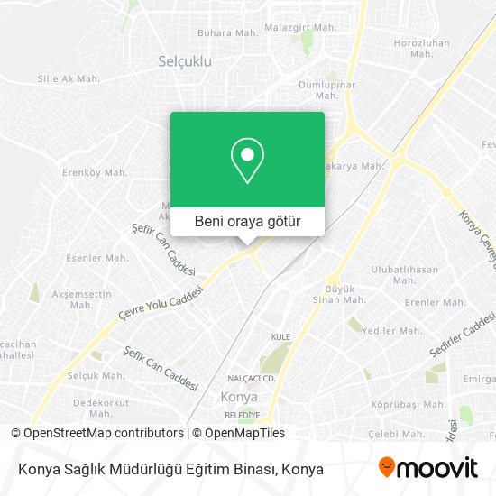 Konya Sağlık Müdürlüğü Eğitim Binası harita