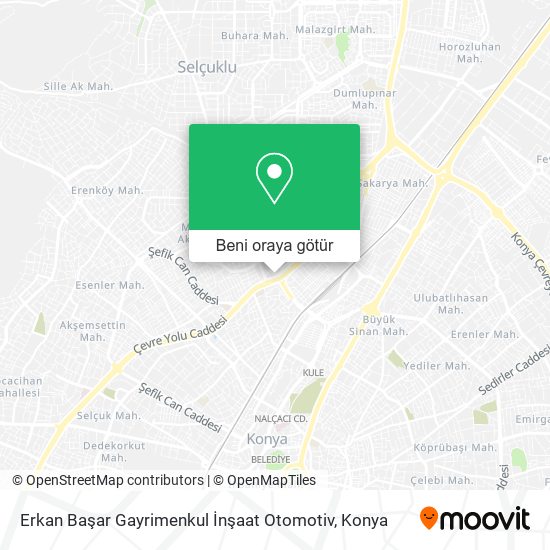 Erkan Başar Gayrimenkul İnşaat Otomotiv harita