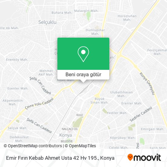 Emir Fırın Kebab Ahmet Usta 42 Hv 195. harita
