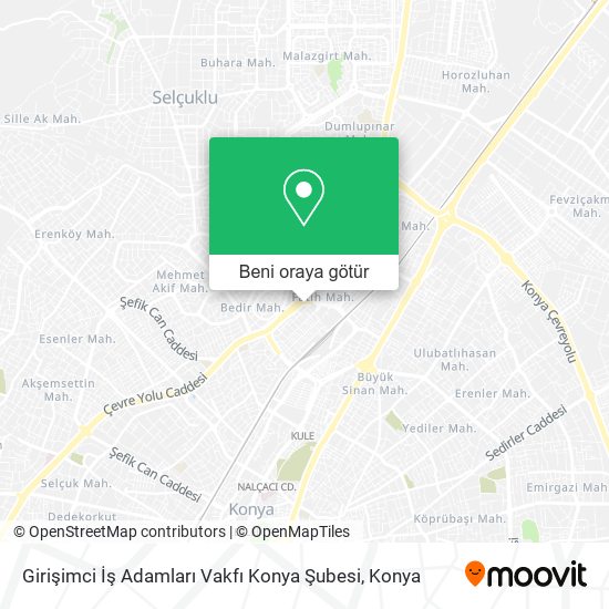 Girişimci İş Adamları Vakfı Konya Şubesi harita