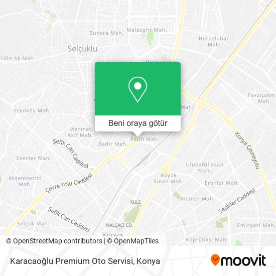 Karacaoğlu Premium Oto Servisi harita