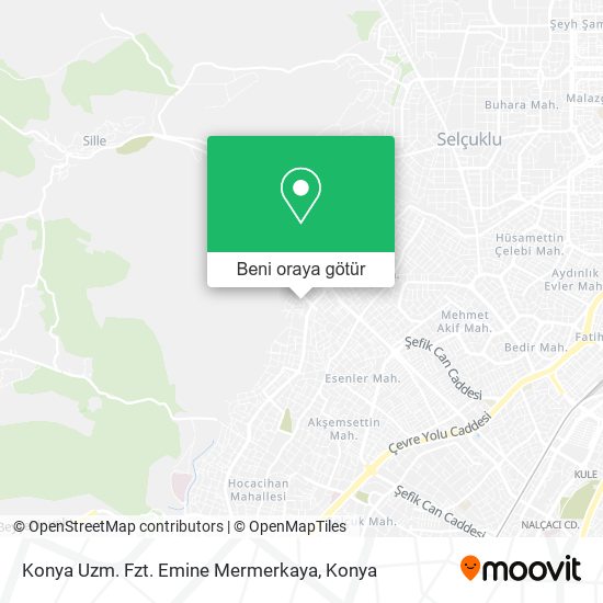 Konya Uzm. Fzt. Emine Mermerkaya harita
