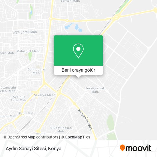 Aydın Sanayi Sitesi harita