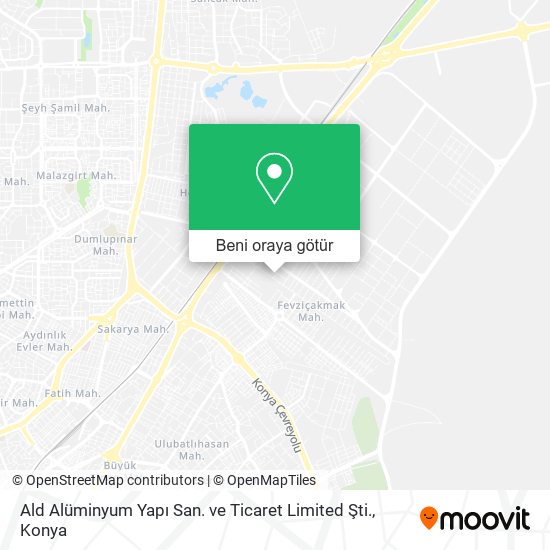 Ald Alüminyum Yapı San. ve Ticaret Limited Şti. harita