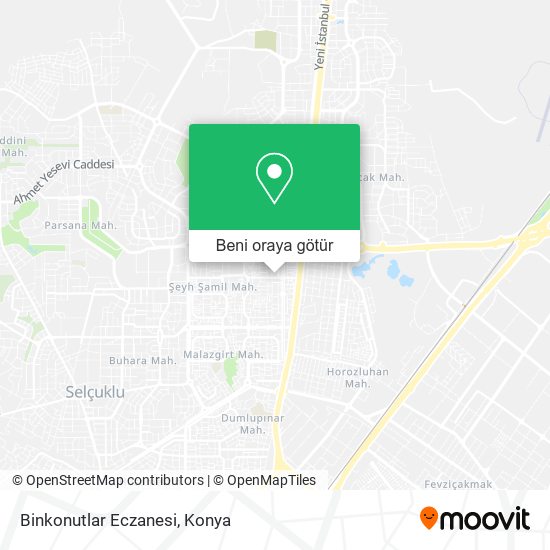 Binkonutlar Eczanesi harita