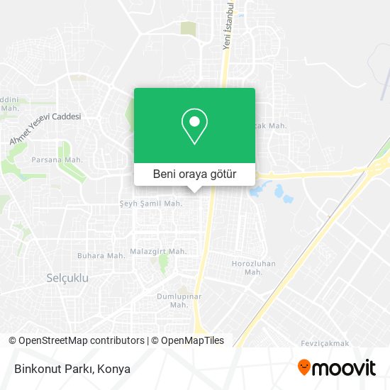 Binkonut Parkı harita