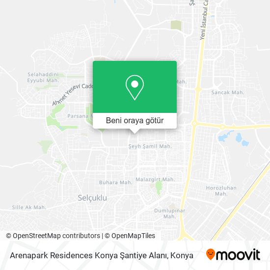 Arenapark Residences Konya Şantiye Alanı harita