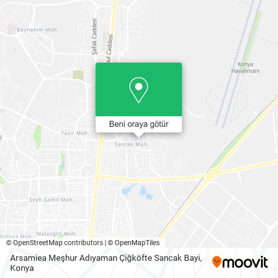 Arsamiea Meşhur Adıyaman Çiğköfte Sancak Bayi harita