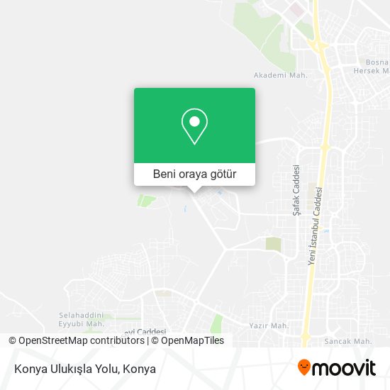Konya Ulukışla Yolu harita