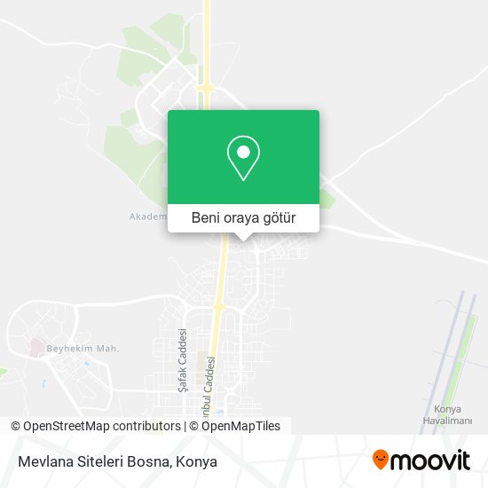 Mevlana Siteleri Bosna harita