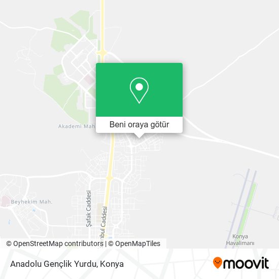 Anadolu Gençlik Yurdu harita