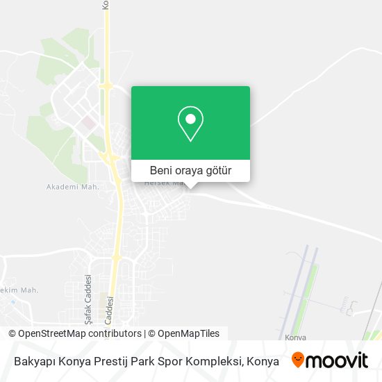 Bakyapı Konya Prestij Park Spor Kompleksi harita