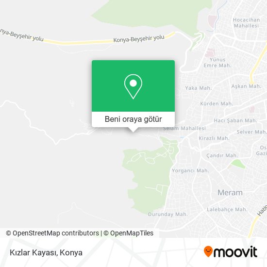 Kızlar Kayası harita