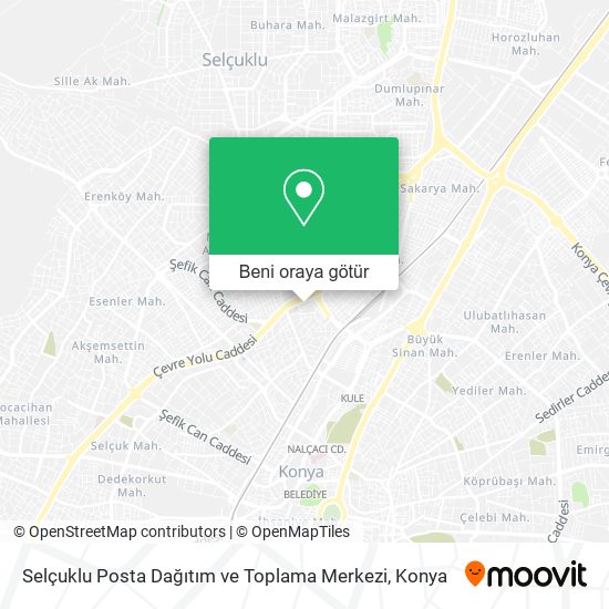 Selçuklu Posta Dağıtım ve Toplama Merkezi harita