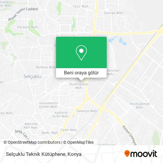 Selçuklu Teknik Kütüphene harita