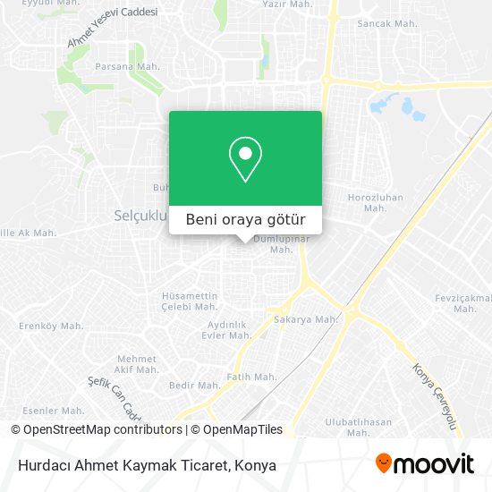 Hurdacı Ahmet Kaymak Ticaret harita