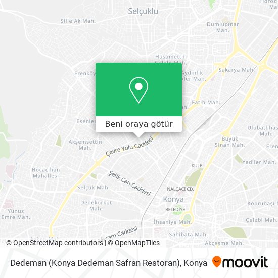 Dedeman (Konya Dedeman Safran Restoran) harita