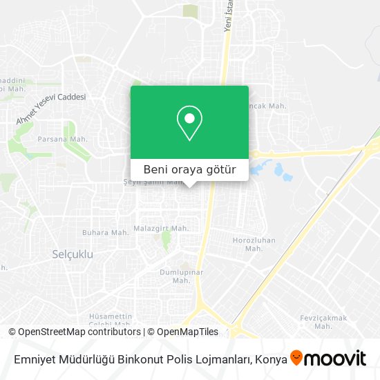Emniyet Müdürlüğü Binkonut Polis Lojmanları harita