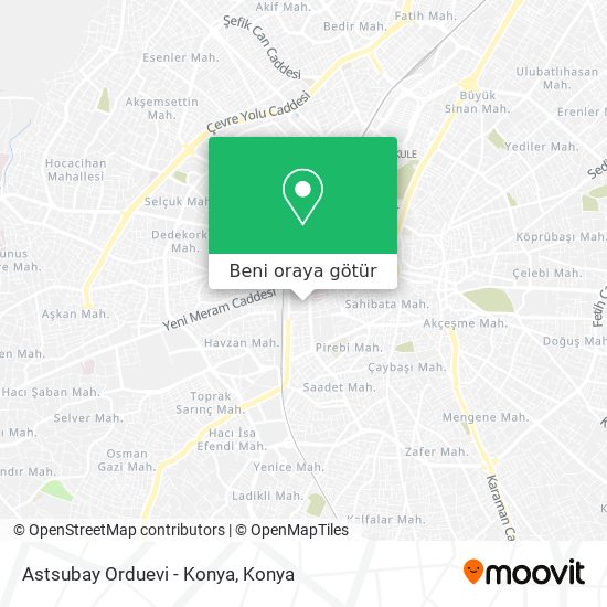 Astsubay Orduevi - Konya harita