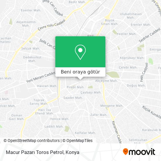 Macur Pazarı Toros Petrol harita
