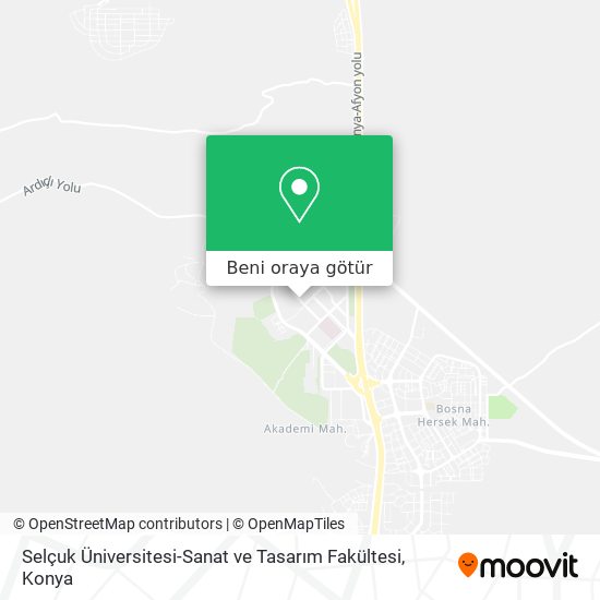 Selçuk Üniversitesi-Sanat ve Tasarım Fakültesi harita