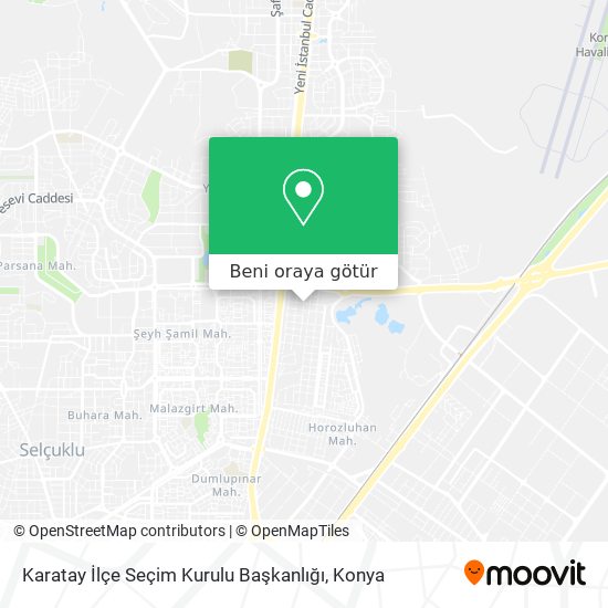 Karatay İlçe Seçim Kurulu Başkanlığı harita