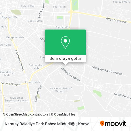 Karatay Belediye Park Bahçe Müdürlüğü harita