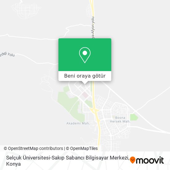 Selçuk Üniversitesi-Sakıp Sabancı Bilgisayar Merkezi harita