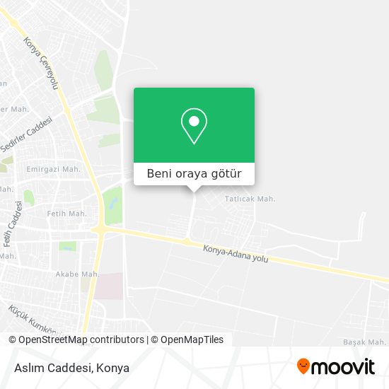 Aslım Caddesi harita
