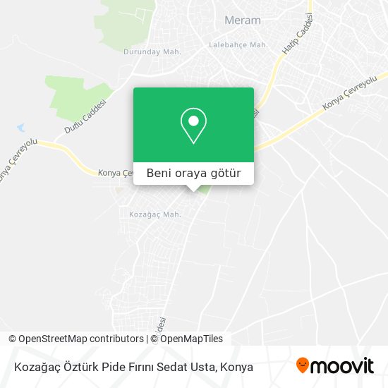 Kozağaç Öztürk Pide Fırını Sedat Usta harita