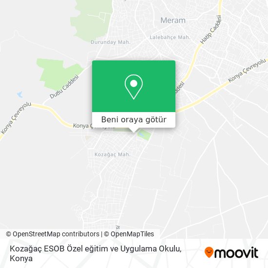 Kozağaç ESOB Özel eğitim ve Uygulama Okulu harita