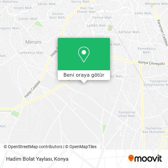 Hadim Bolat Yaylası harita
