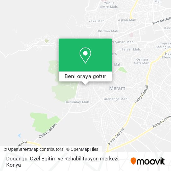 Dogangul Özel Egitim ve Rehabilitasyon merkezi harita
