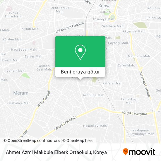 Ahmet Azmi Makbule Elberk Ortaokulu harita