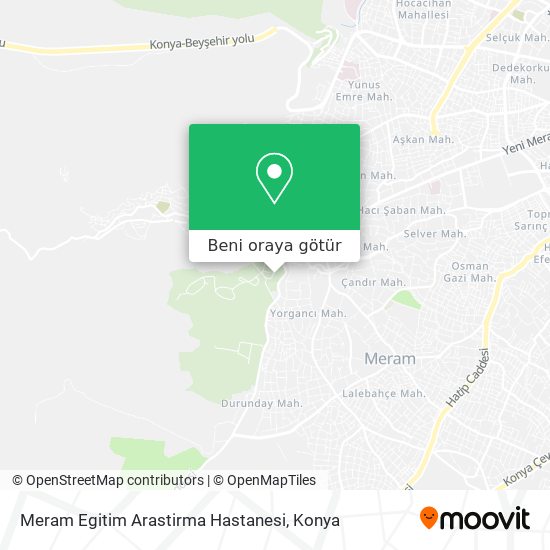 Meram Egitim Arastirma Hastanesi harita
