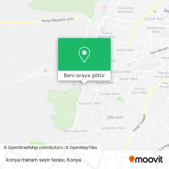 konya meram seyir terası harita