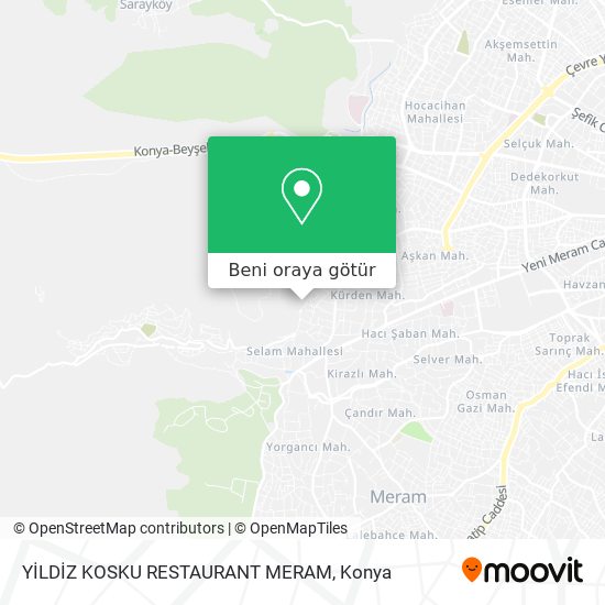 YİLDİZ KOSKU RESTAURANT MERAM harita