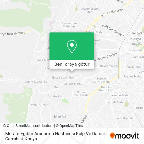 Meram Egitim Arastirma Hastanesi Kalp Ve Damar Cerrahisi harita
